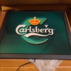 Carlsberg Beer LED Lights Sign 22x18