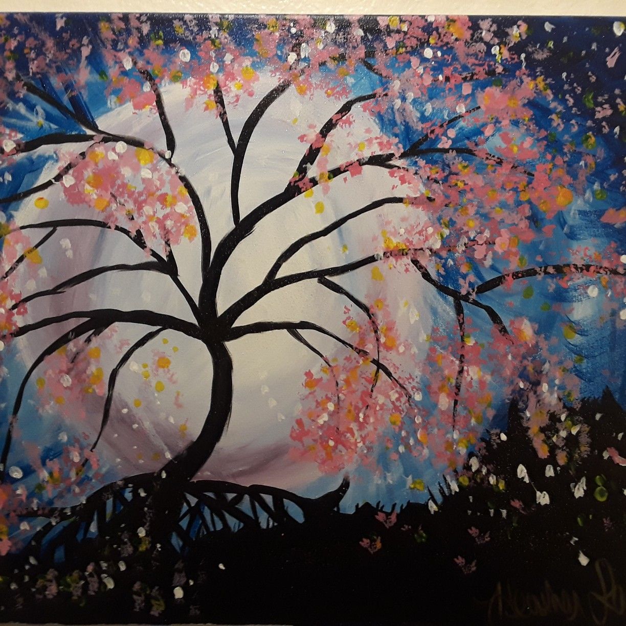 Spooky Tree Purple Moon Painting For Sale In Broomfield Co Offerup