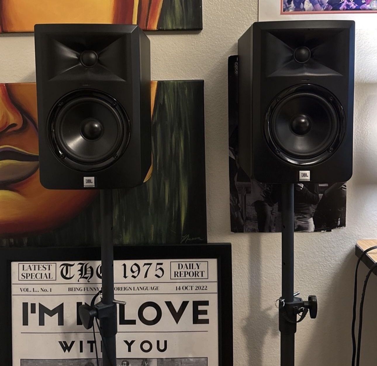 JBL LSR305 Studio Monitors + Power Supply