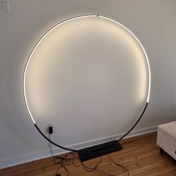 6 Foot LED Ring Floor Lamp
