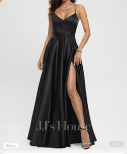 Black Satin Dress 