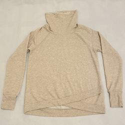 Jockey Soft Fleece Cowl Neck Thumbholes Pullover Sweatshirt Women's Size M