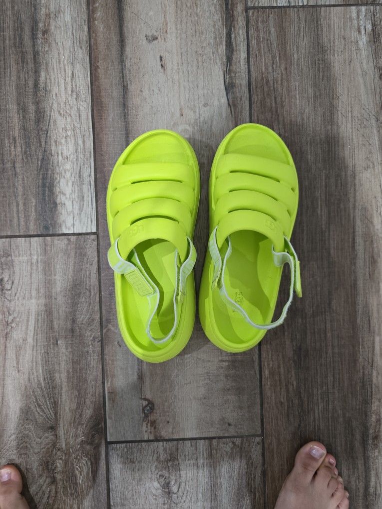 Ugg Neon green Sports Yeah Slides Sandals