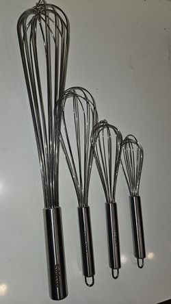 Eddeas/ Happy Jade Stainless Steel Whisk Set 4 Pc Balloon Wire Kitchen