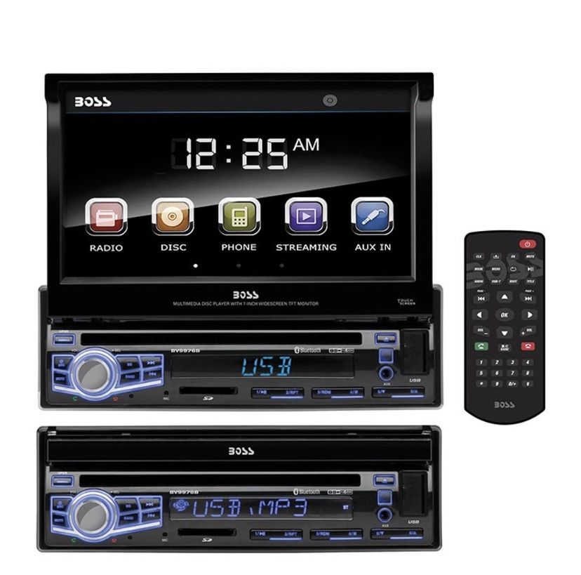 Boss Single Din Flip Out Touchscreen Radio