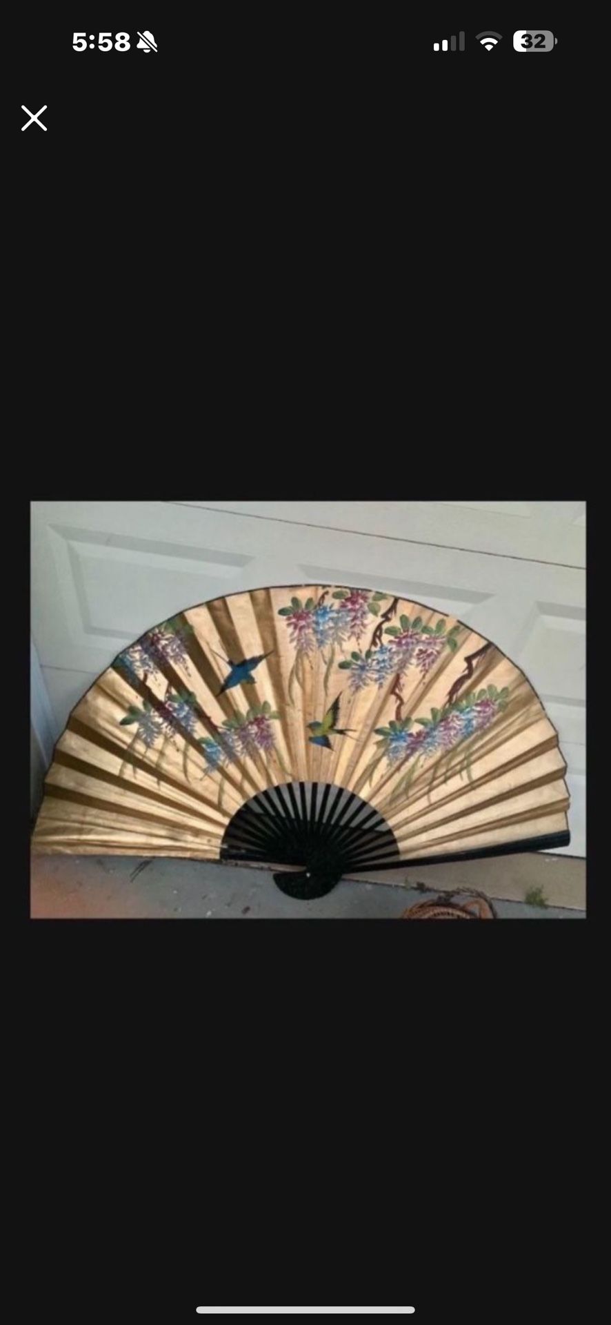 Last Chance large oriental wall fan