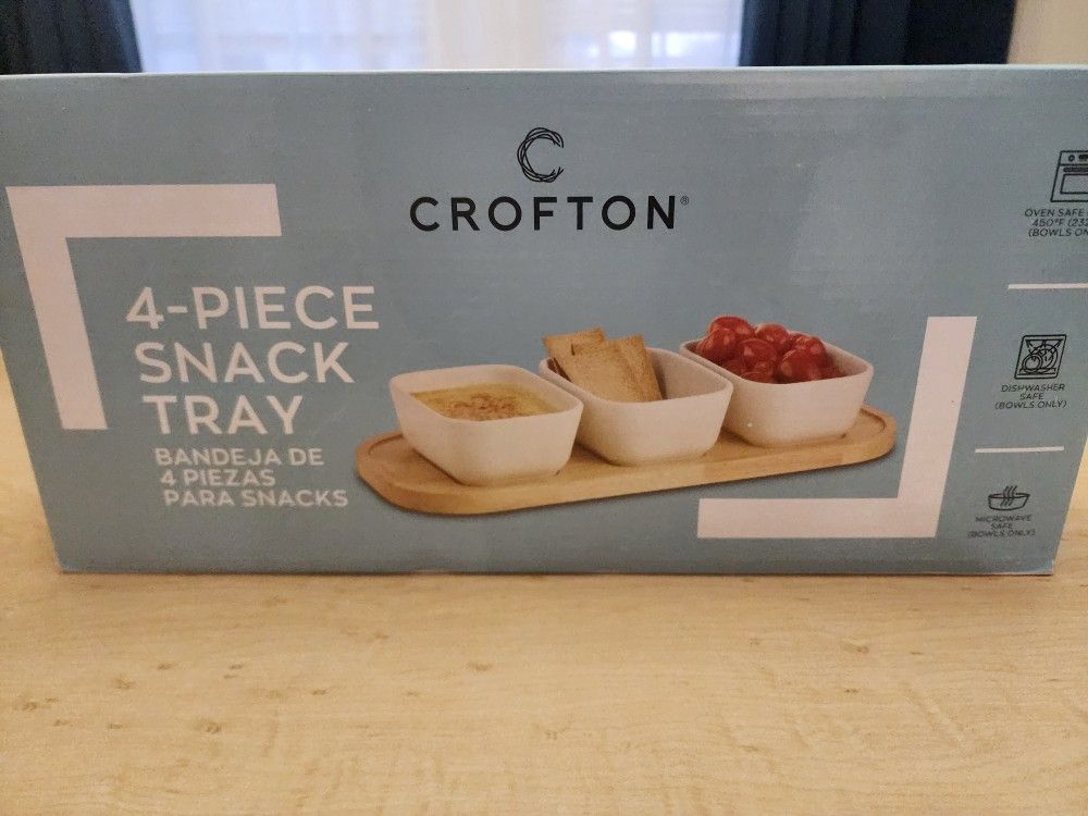 2 Four Piece Snack Tray Set