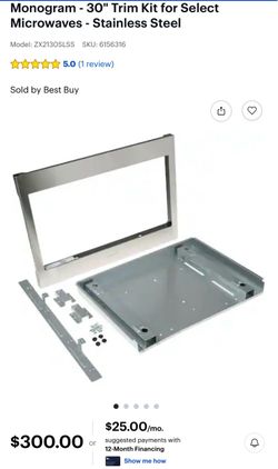 Monogram 30" Stainless Steel Microwave Trim Kit