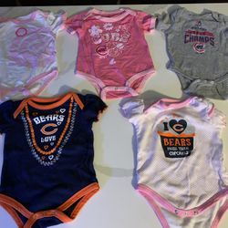 Chicago Bears And Cubs Baby Girl Clothes