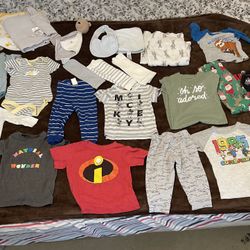 30 + Items Of Baby Clothes Size 6/9 Months Everything For $12 