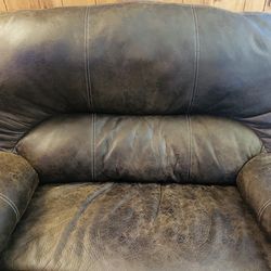 Brown Leather “Big Boy” Recliner - barely Used