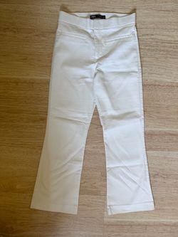 Zara White Cropped Trousers