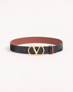 Reversible VLogo Signature Belt In Glossy Calfskin 40 Mm