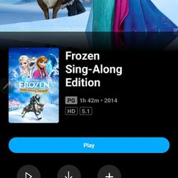 $4 DISNEY DIGITAL HD MOVIE. FROZEN - SING ALONG EDITION. $4 OR TRADE FOR A MOVIE TITLE I DO NOT ALREADY OWN. 