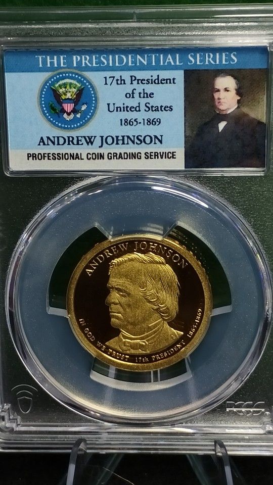 2011-S_PCGS_Andrew Johnson_Presidential Dollar_ PR69DCAM#806