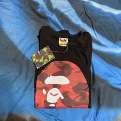 Bape Shirt Black And Red Size Medium 