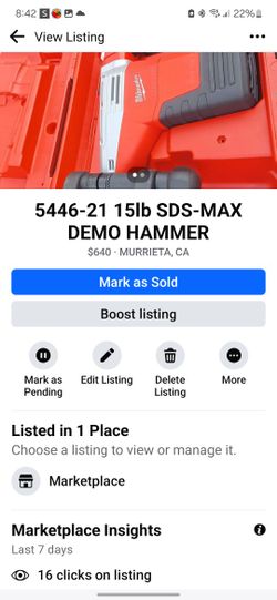 15lb SDS-MAX DEMO HAMMER