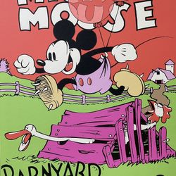 Walt Disney’s Mickey Mouse “Barnyard Olympics” Serigraph Art Print (21”x31.75”)