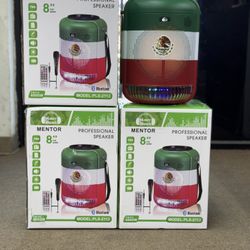 8’’ Bluetooth Speaker with Mexican Flag Design