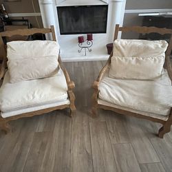 Sherrill wood framed Occasional Chair style. 2 set