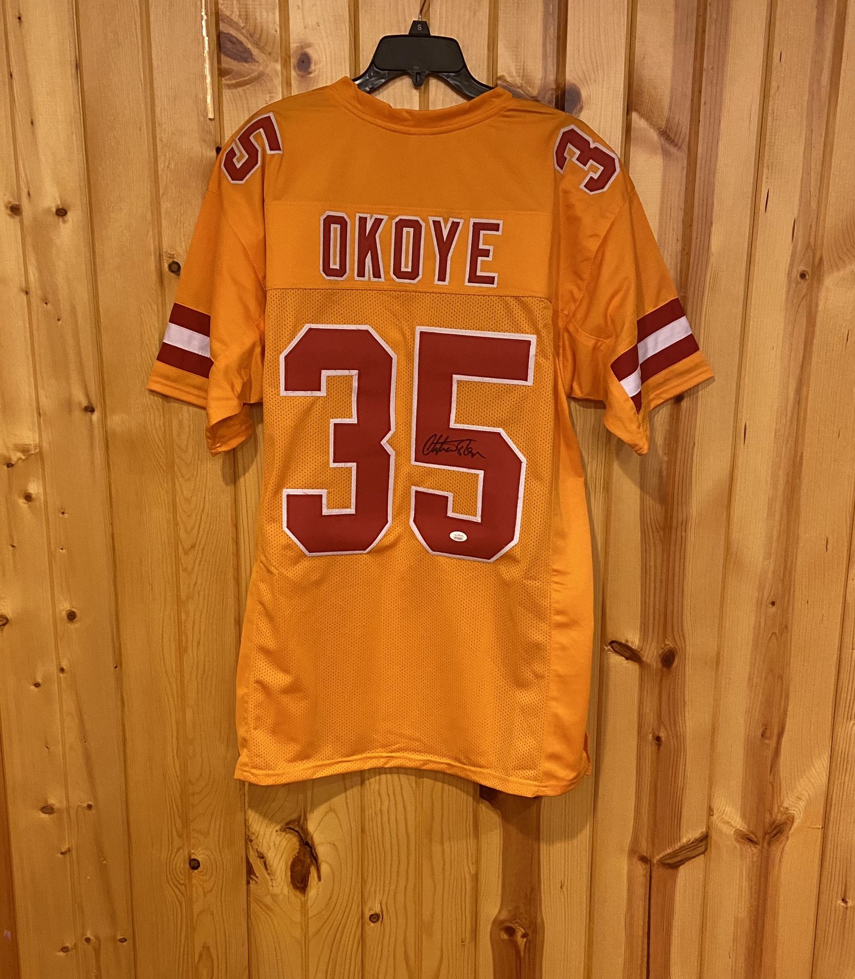 New Christian Okoye Signed Jersey