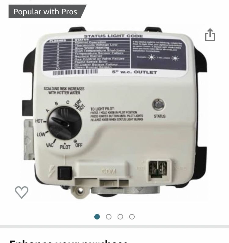 Hot Water Heater Gas Control Valve for Sale in El Paso, TX - OfferUp