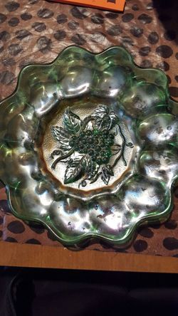 Antique Carnival Eggplate