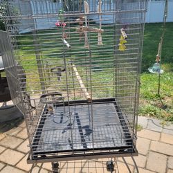 Large Bird Cage With Accessories...SOLD