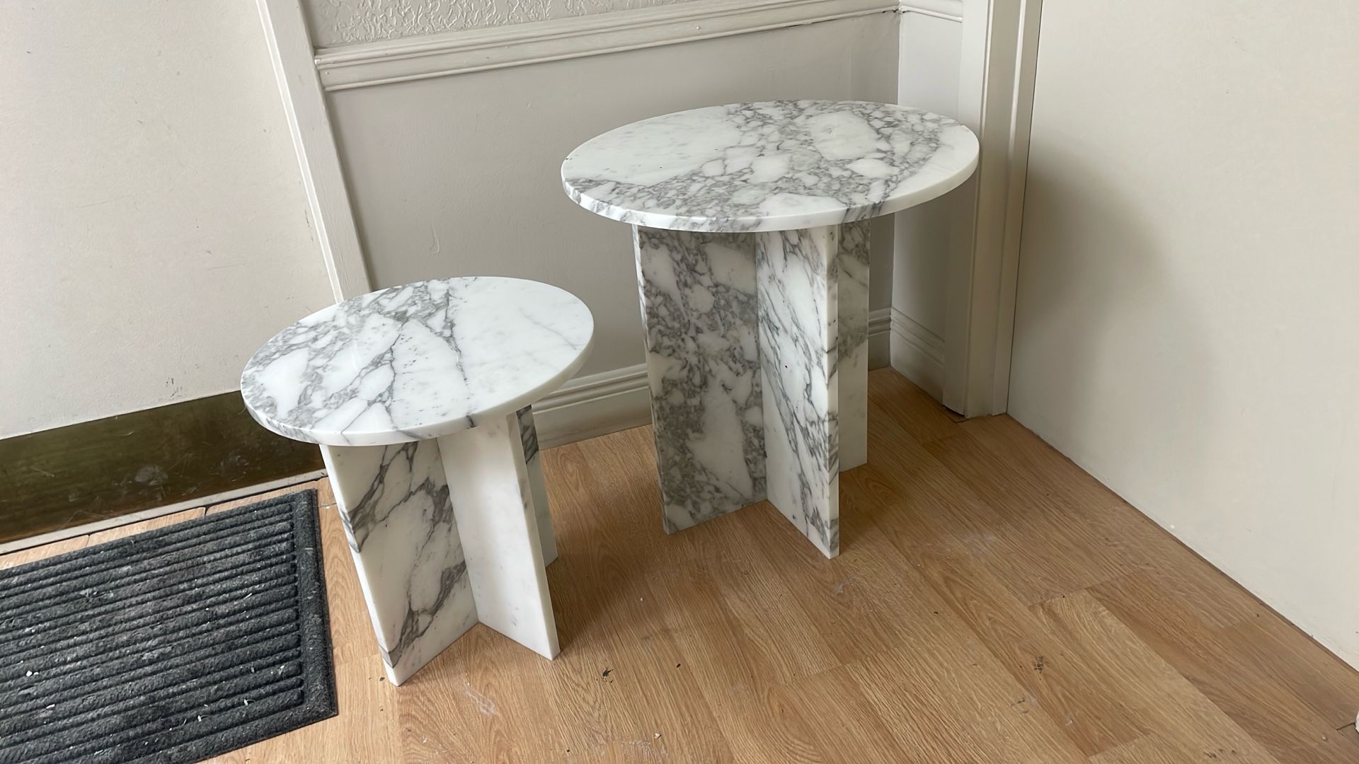 Free Stand Calacatta Marble Table