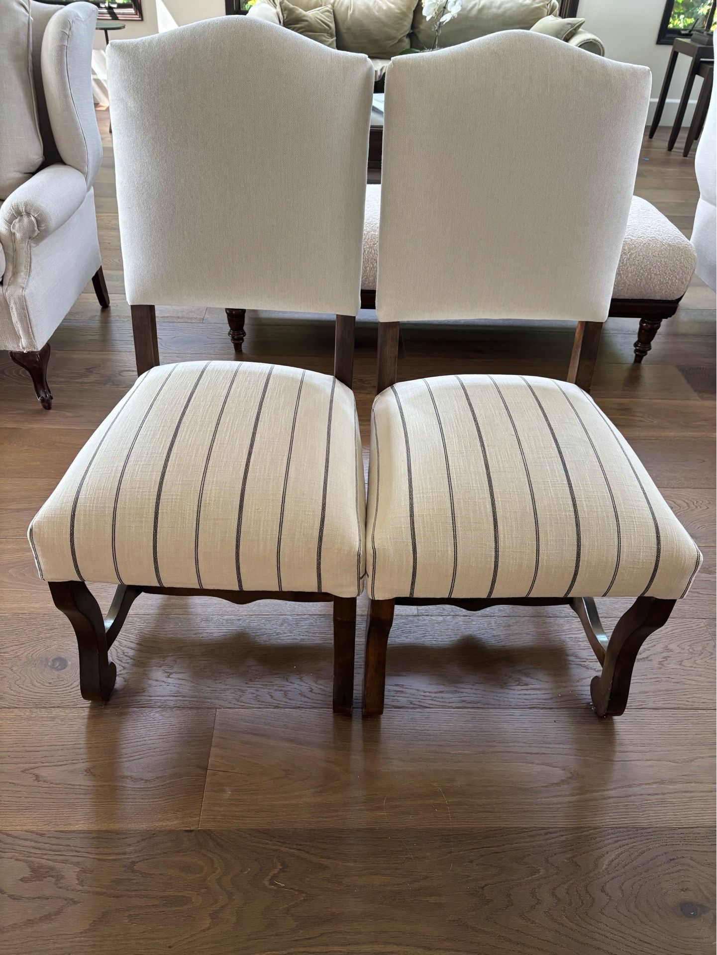 Two Dining room end chairs or accent chair