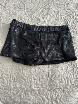 Black sequins shorts - small