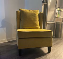 Fabric Upholstered Accent Chair with Welt Trim Details,