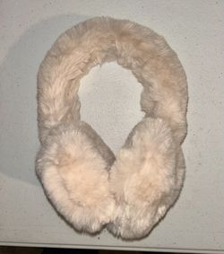Faux Fur Ear Muffs in Cream