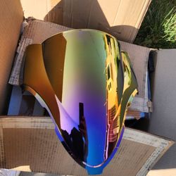 motorcycle windshield, specifically designed for a Suzuki Hayabusa GSX1300R, likely from the 2008-2020