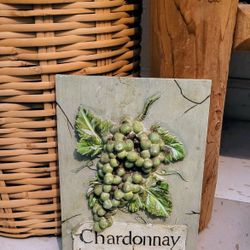 Wine  Theme Ceramic  Wall Plaque 