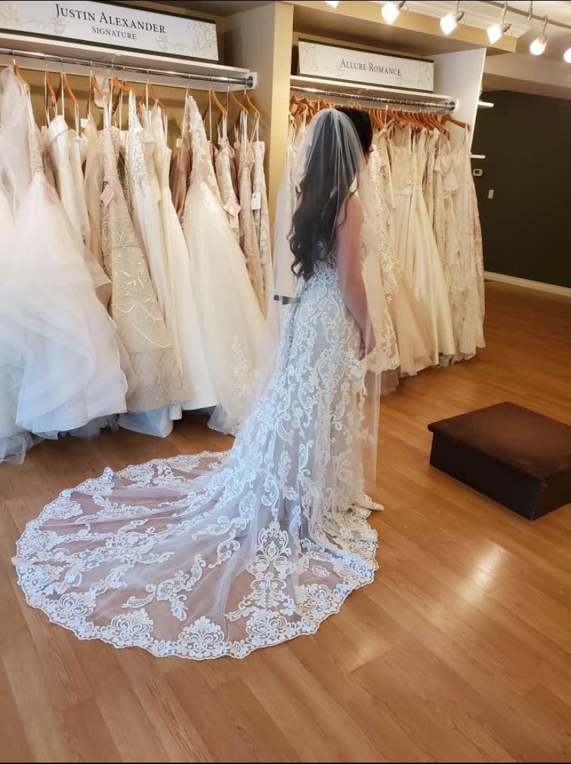 Brand New Wedding Dress And Veil 