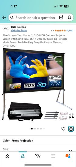 Outdoor Movie Screen 110"