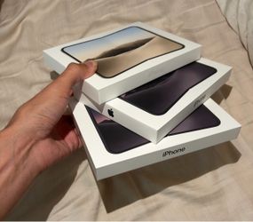Apple iPhone Duo White & Dark Blue Unlocked in Hand