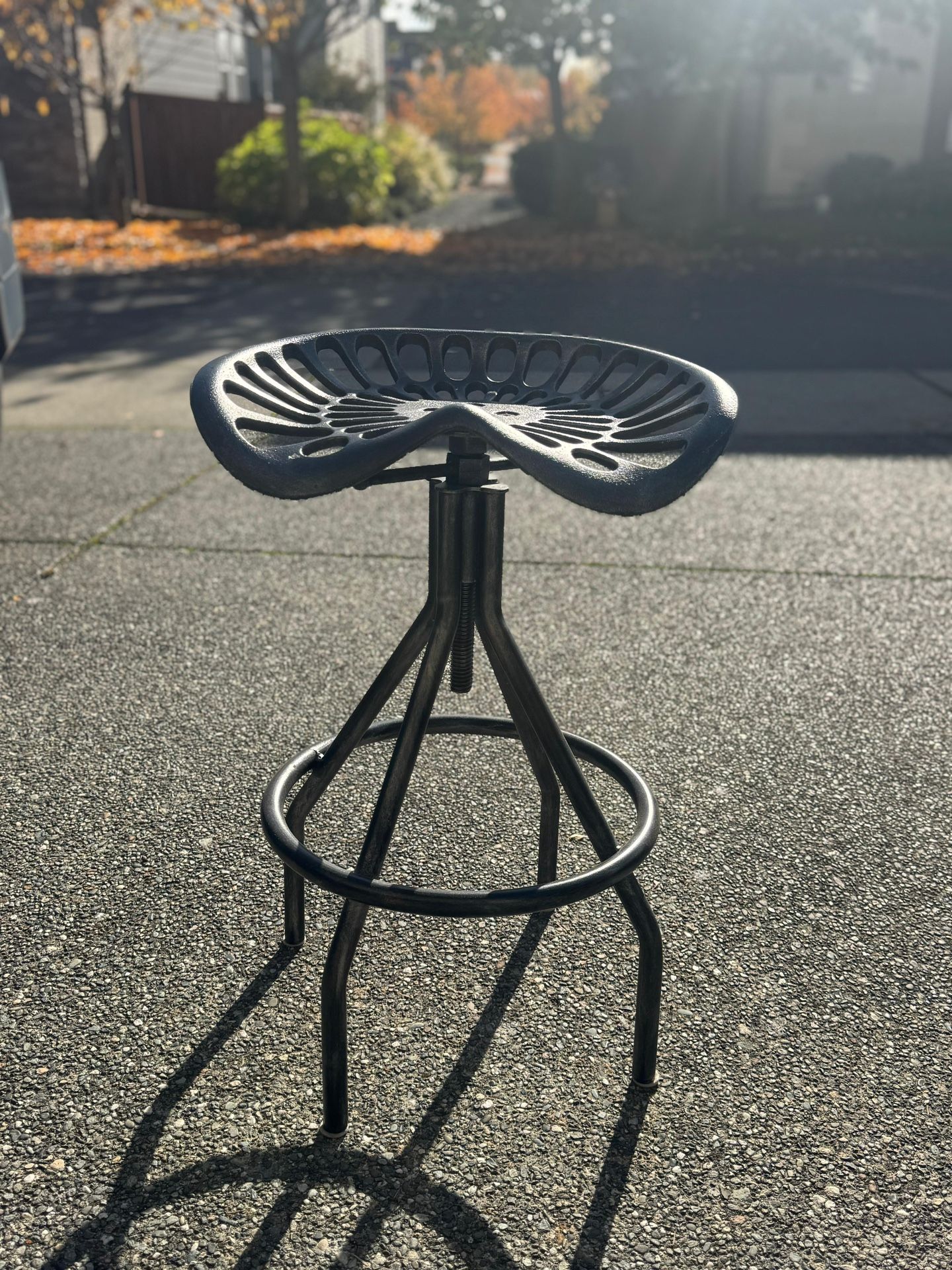 Four Adjustable Height Bar Stools