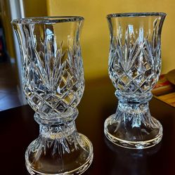 Set of 2 Crystal 10” Vase