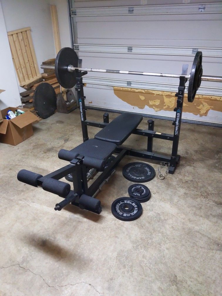Keys Strength Trainer 2000 Bench Press And Leg Curl Extension Set