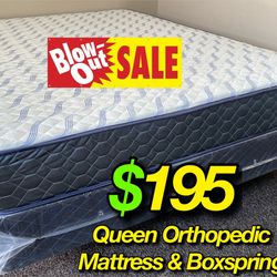 Queen Size Supreme ORTHOPEDIC Mattress And Boxzpring 