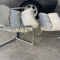 Mid Century Modern Chrome Lounge chair 