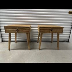 Zabel Square 1-drawer End Table Natural  