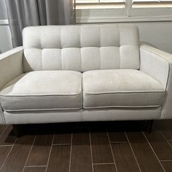 Living Spaces White Sofa