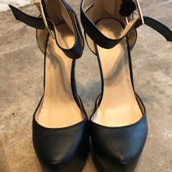 Black platform heels