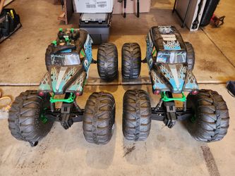 Two Large Grave Digger Remote Control Trucks