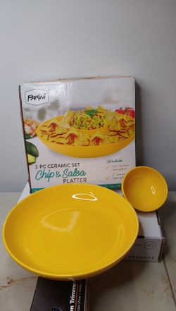 Chips and Salsa 2 piece Platter Tray
