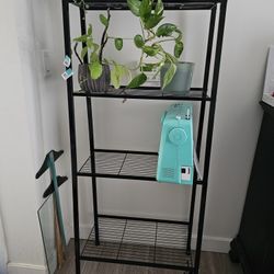 59 In H Black Metal Shelves