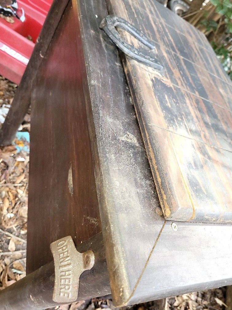 Antique Ice Chest, With Bottle Cap Opener